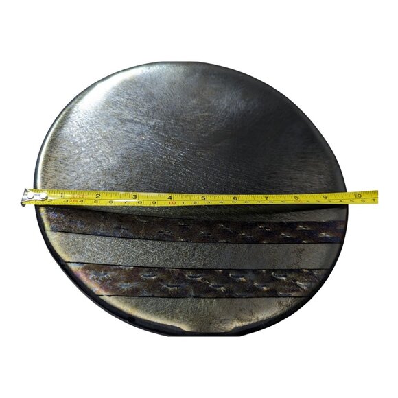 Dichroic Fused Art Glass Plate Fused Glass  9.75x9.75 Iridescent READ - Picture 6 of 7